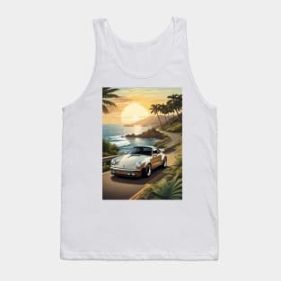 German Classic Car Sea Side Poster Tank Top